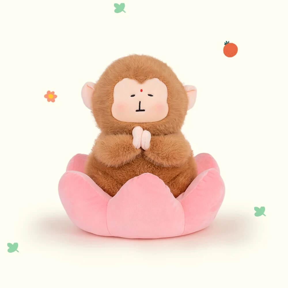 Zen Meditating Monkey Plush in Lotus