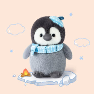 Cute Penguin Plush with Scarf & Hat