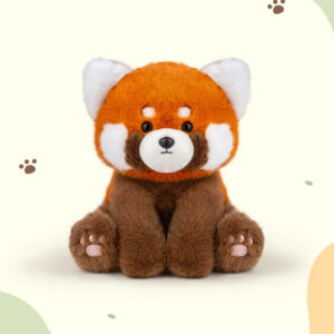 Cute Red Panda Plush Toy with Paw Pads